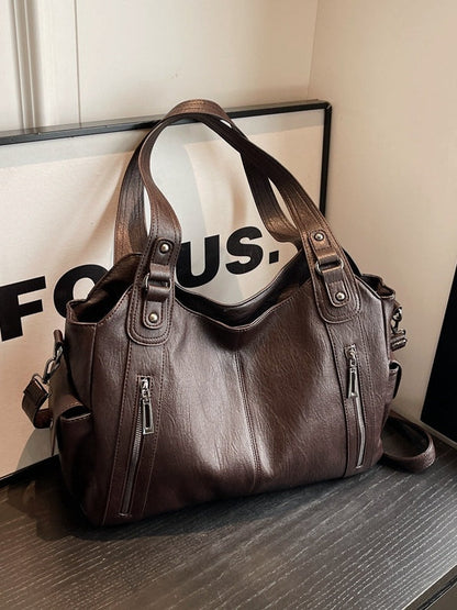 Fashionable rivet high-end large-capacity tote bag