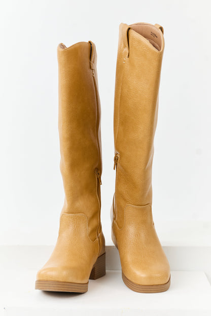 Chinese Laundry Copper Faux Leather Tall Boots