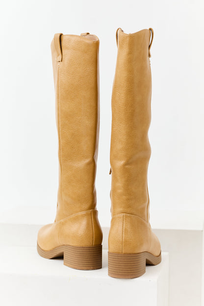 Chinese Laundry Copper Faux Leather Tall Boots