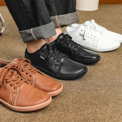 The Wide Toe BareFlex™ Leather Sneaker