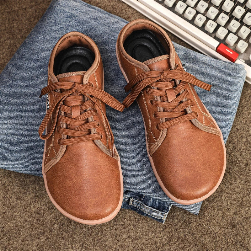 The Wide Toe BareFlex™ Leather Sneaker